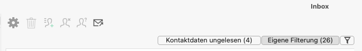Patientenformulare Inbox Filter