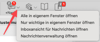 nachrichten drop down menue