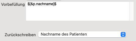 tomedo handbuch Custom Formular Vorbefuellung per Liste fuer mehrzeilige Textfelder mit Schnellauswahl