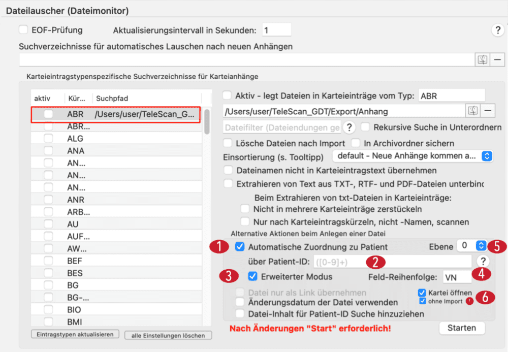 tomedo handbuch auomatischer datei import zuordnung patient