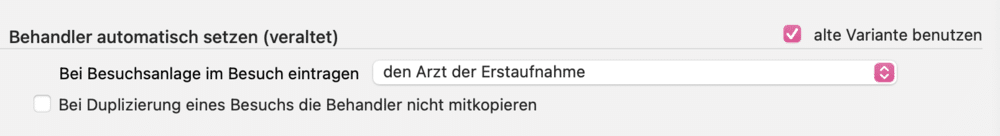 tomedo handbuch einstellungen behandler automatisch setzen besuchsanlage