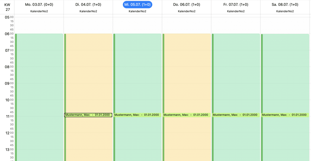 tomedo handbuch kalender kalenderansicht wiederholungstermine