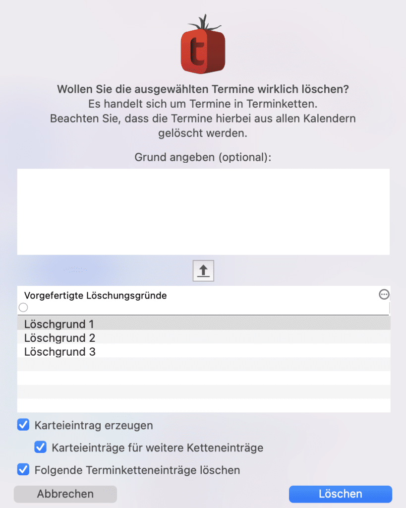 tomedo handbuch kalender kettentermin loeschen