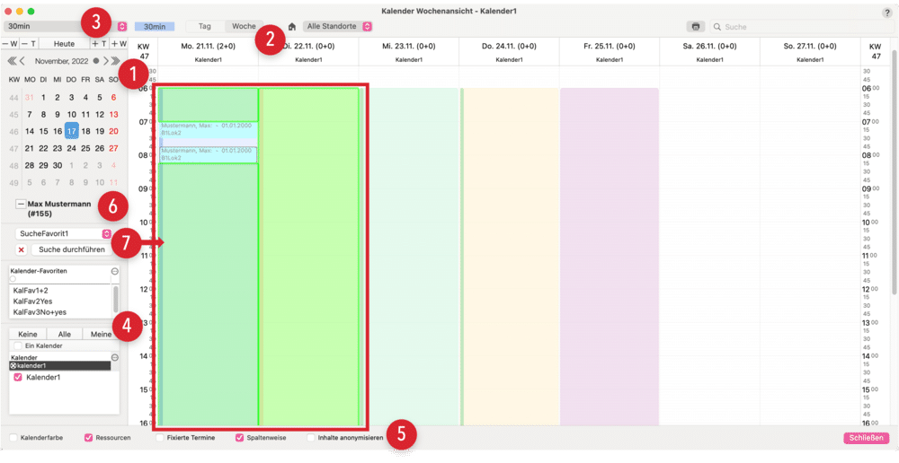 tomedo handbuch kalender neue kalenderansicht