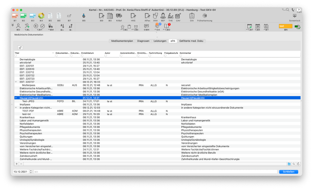 tomedo handbuch kartei ti elektronische patientenakte epa 2.0 dateien