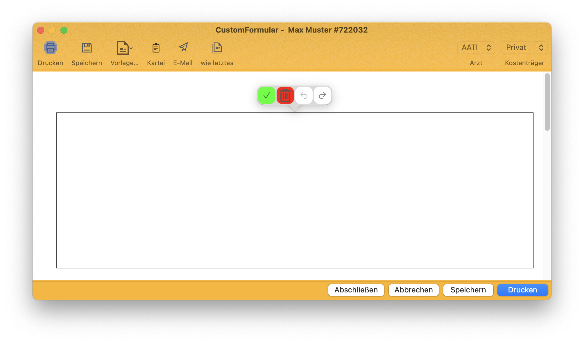 tomedo handbuch karteieintraege zeichnung customformular