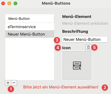 tomedo handbuch tagesliste konfigurierbare symbolleiste menue button neu anlegen