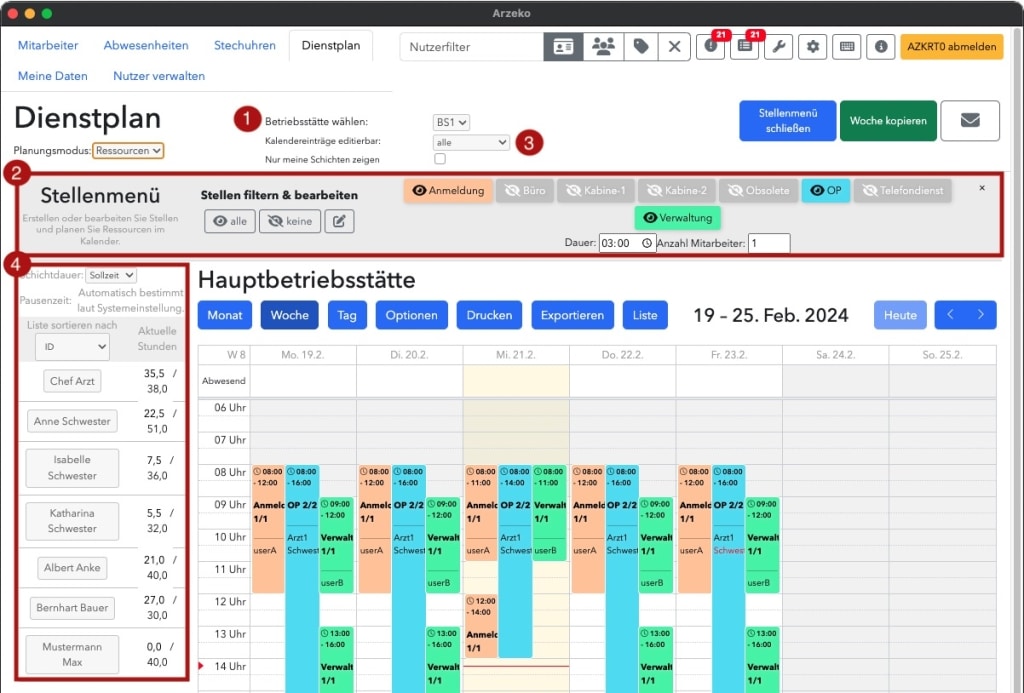 arzeko Arbeitskontenverwaltung