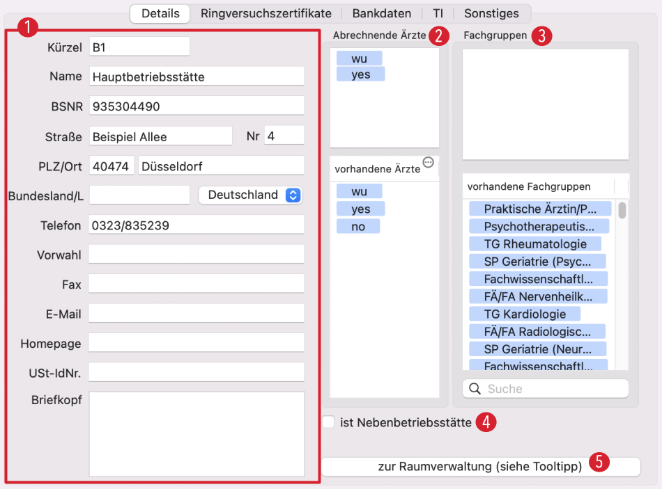 tomedo handbuch arbeitsplatzeinstellungen betriebsstaetten details