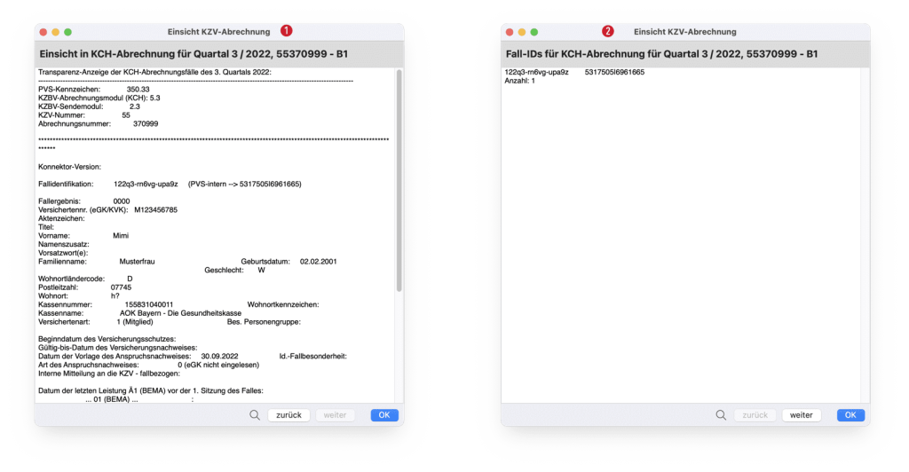 tomedo handbuch dental KBV Abrechnungsverwaltung Abrechnungsdetails Abrechnungsdatei