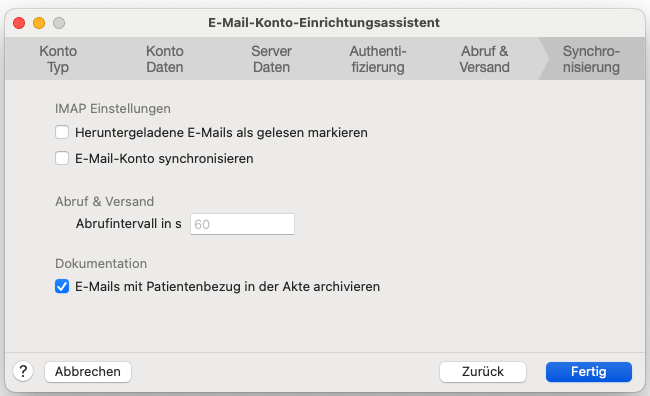 E Mail Konto Einrichtungsassistent Schritt 6