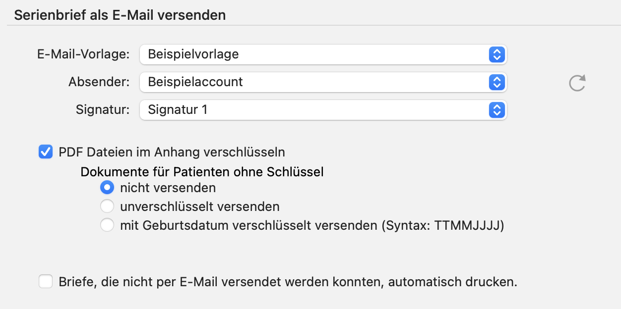 einstellungen zu als serienbriefen versendeten e mails 1