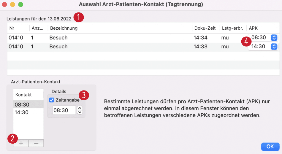 tomedo handbuch abrechnung gkv tagtrennung hinzufuegen