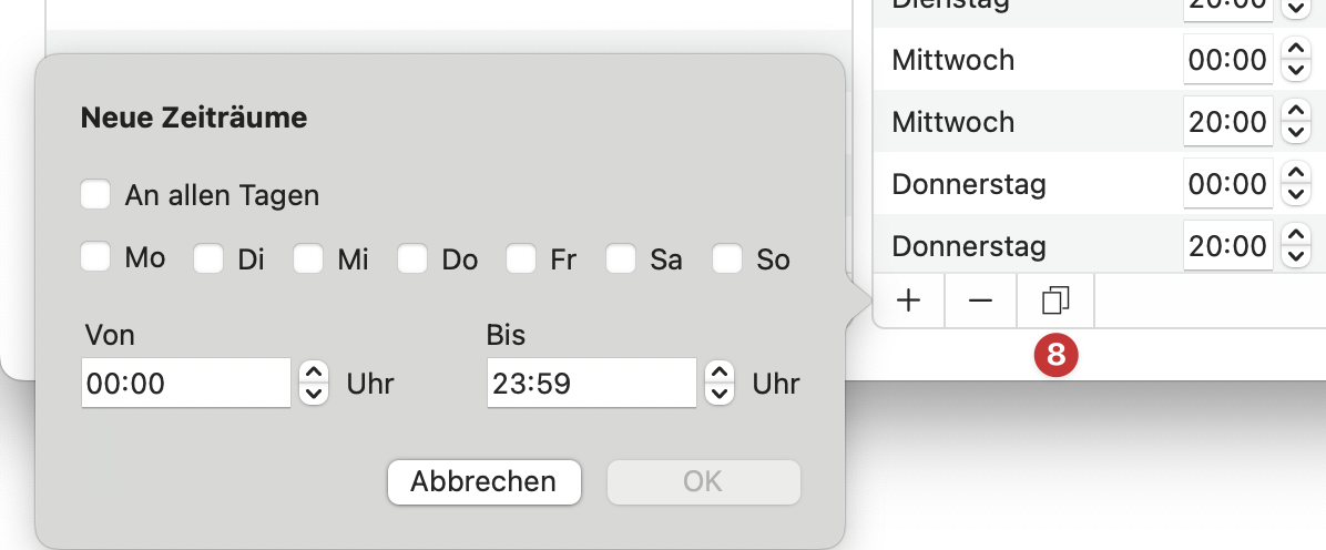 tomedo handbuch ad messenger auto nachrichten konfiguration uhrzeiten