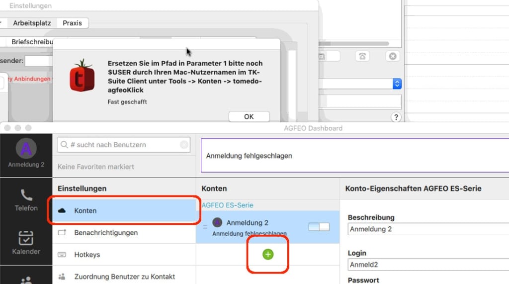 tomedo handbuch anruf panel agfeo dashboard 3