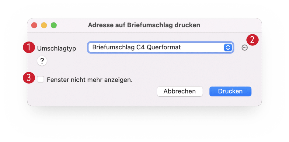 tomedo handbuch briefschreibung briefumschlag druck umschlagtyp schweiz