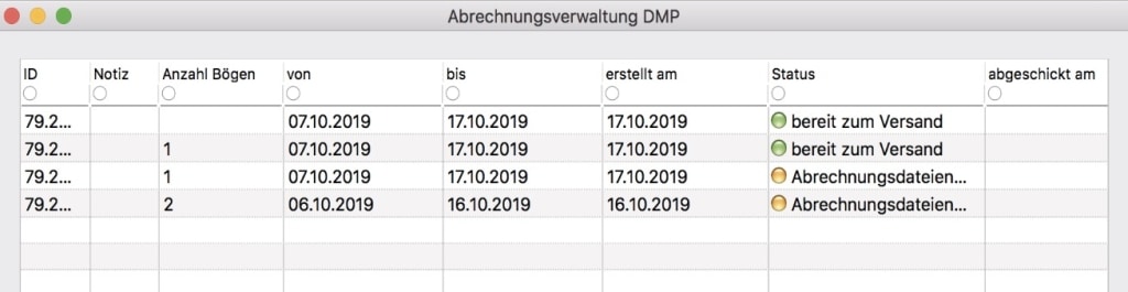 tomedo handbuch dmp dokumentation abrechnungsverwaltung dmp