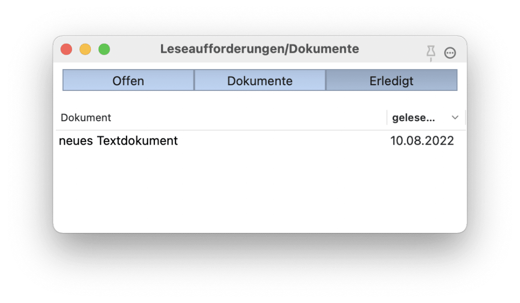 tomedo handbuch dokumentenverwaltung leseaufforderungen erledigt schweiz