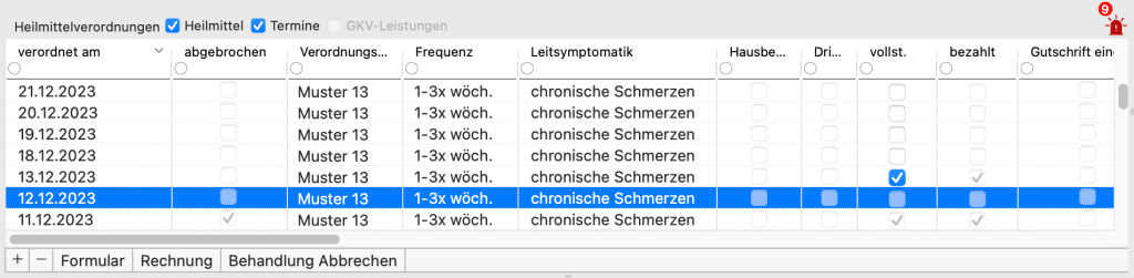 tomedo handbuch fachgruppen heilmittelerbringer fehler hinweise