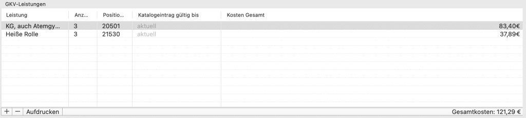 tomedo handbuch fachgruppen heilmittelerbringer verordnung anlegen tabelle leistungen