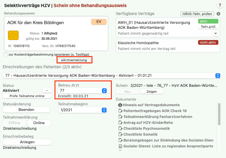 tomedo handbuch hzv modul profil ansicht