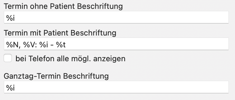 tomedo handbuch kalender einstellungen beschriftung oesterreich