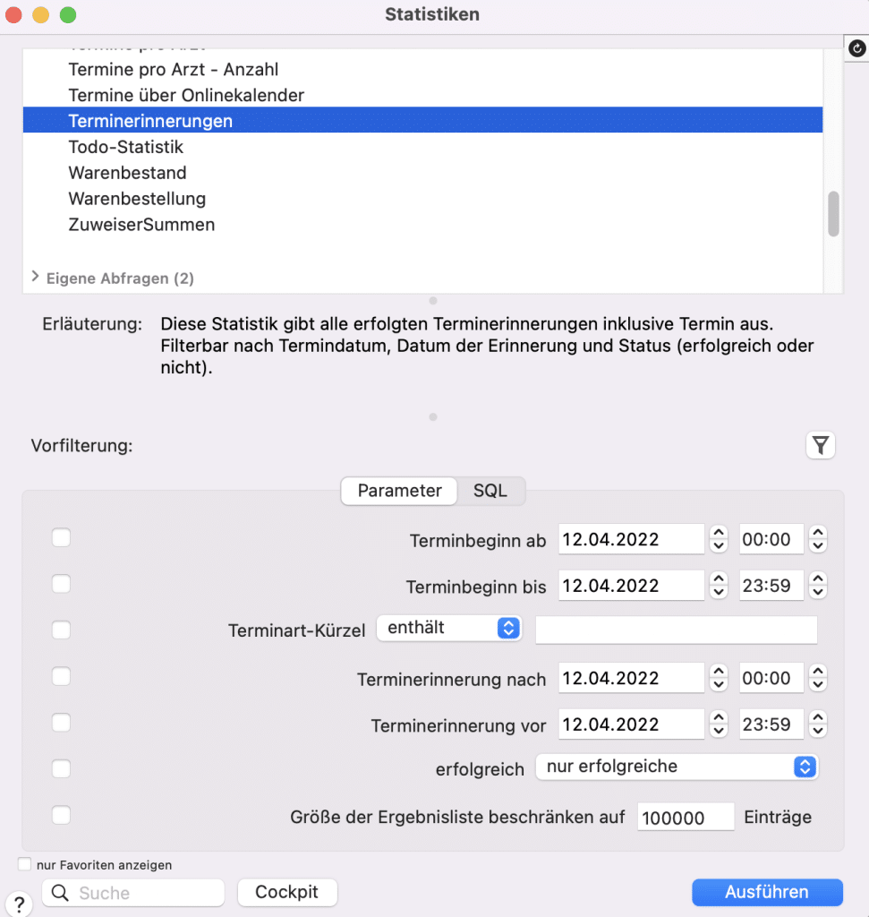 tomedo handbuch kalender terminerinnerungsstatistik oesterreich