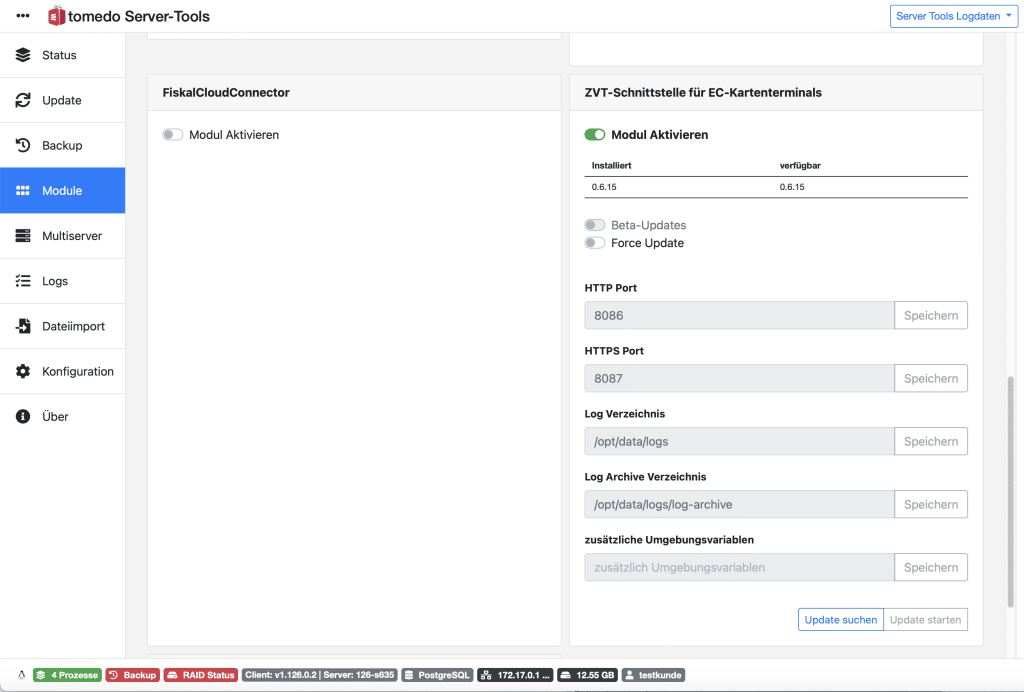 tomedo handbuch kartenzahlung server tools module