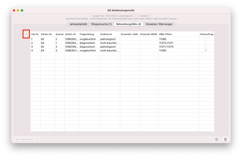 tomedo handbuch qsmg jahresstatistik behandlungsfaelle