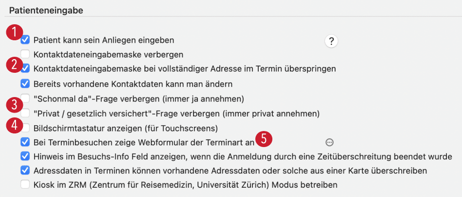 tomedo handbuch selbstanmeldung kiosk einstellungen patienteneingabe