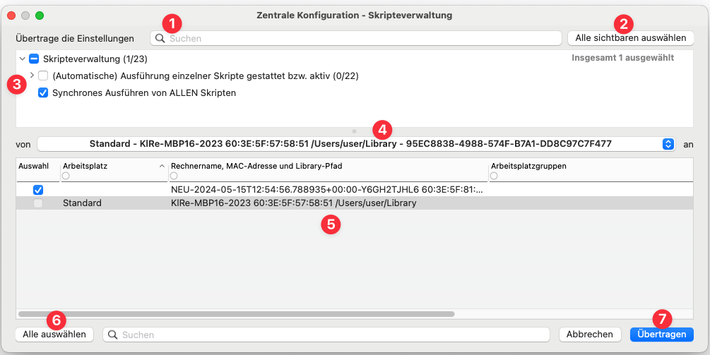 zentrale konfiguration skripteverwaltung