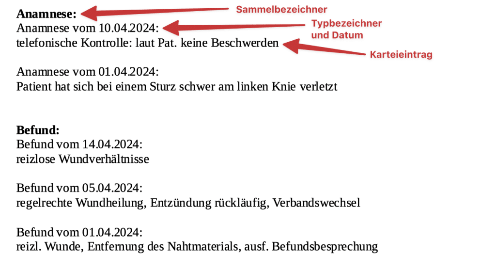 tomedo handbuch briefschreibung x kommando typbeschreibung sammelbezeichner