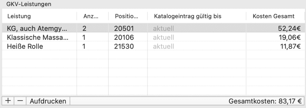 tomedo handbuch fachgruppen heilmittelerbringer verordnung gkv leistungen