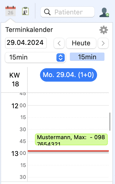 tomedo handbuch kartei kompaktkartei kalender