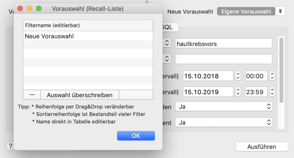 tomedo handbuch tipps uns tricks vorgefilterte statistik verwaltung 3