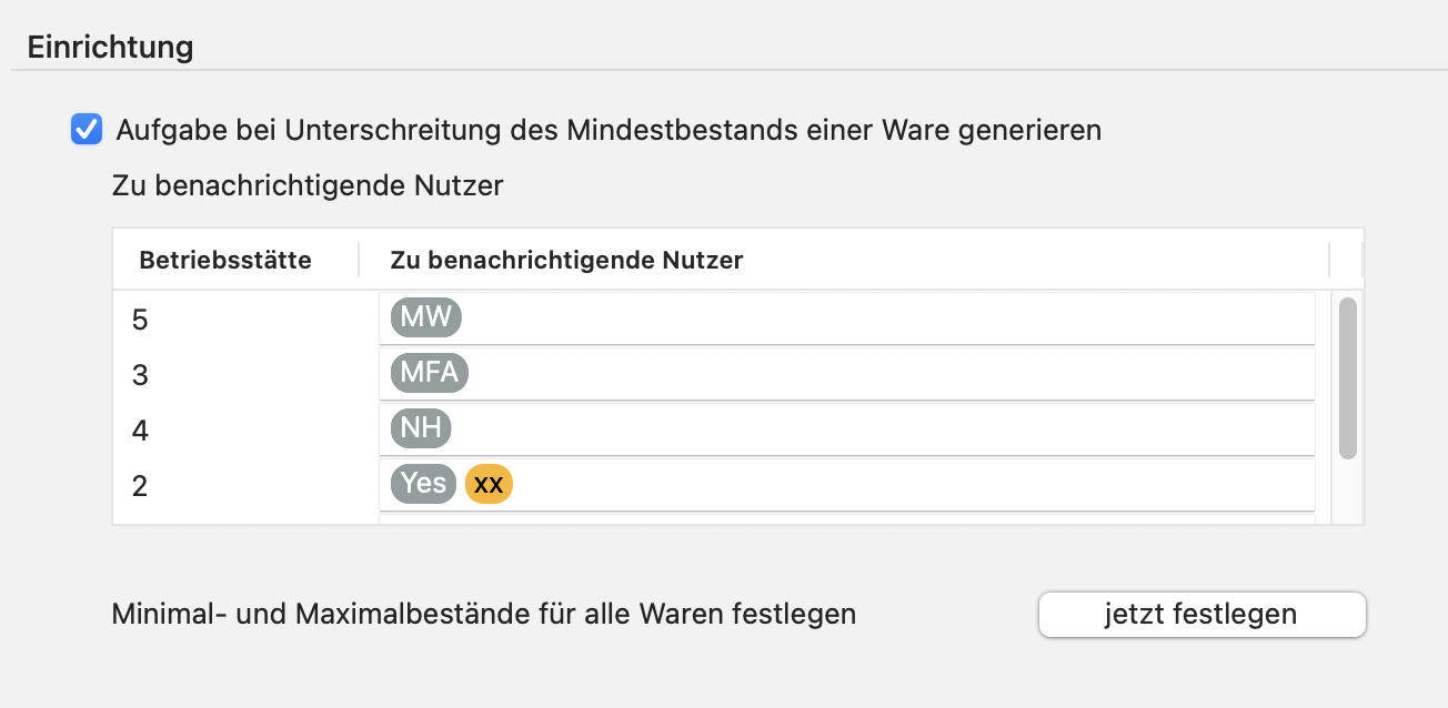 tomedo handbuch warenwirtschaft einstellungen mindestbestand benachrichtigung 4
