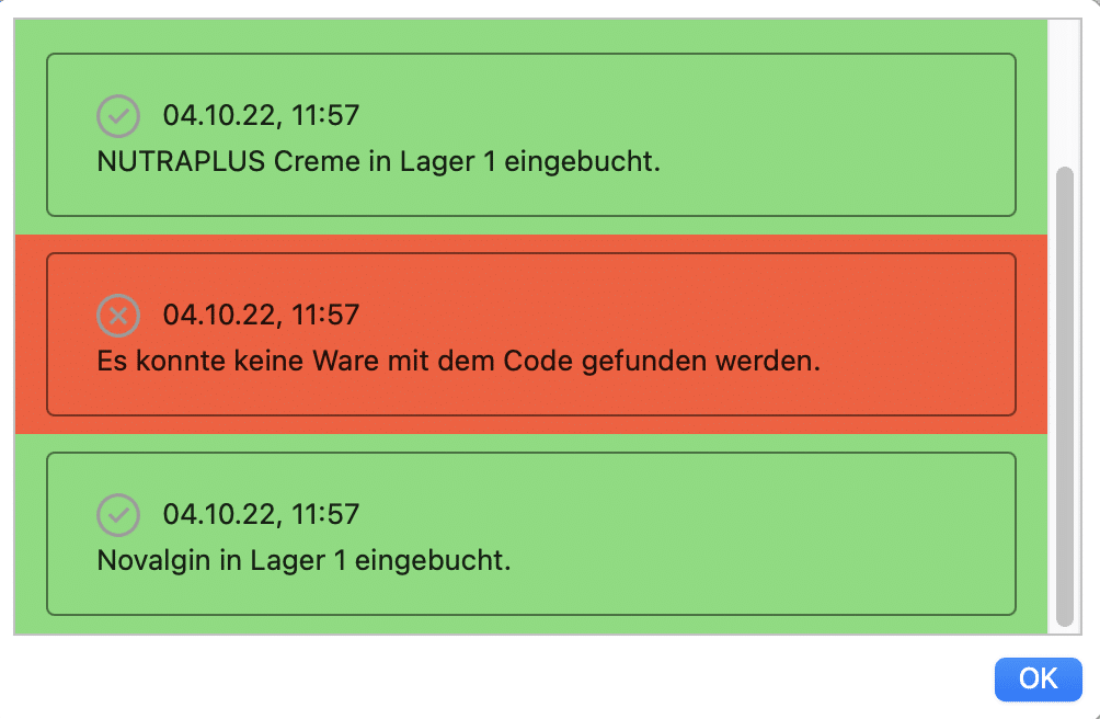 tomedo handbuch warenwirtschaft warenverwaltung barcode scannen historie oesterreich 1