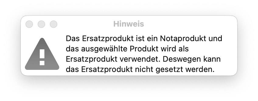 tomedo handbuch warenwirtschaft warenverwaltung ersatzprodukt hinweis schweiz 1