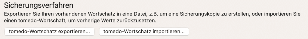 tomedo handbuch Spracherkennung autokorrekturen sicherung