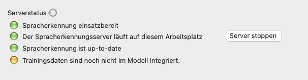 tomedo handbuch Spracherkennung serverstatus gruen