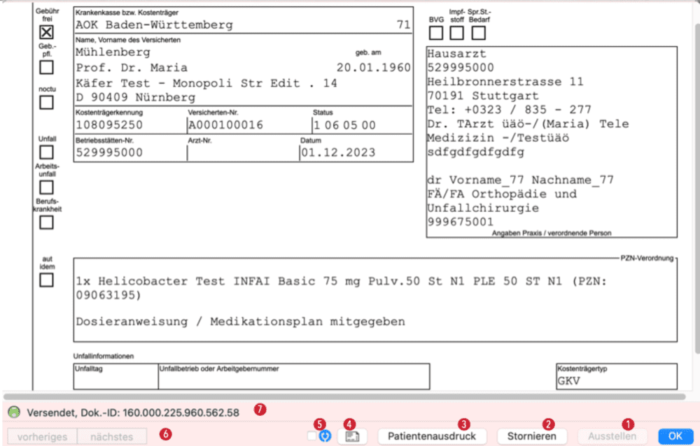 tomedo handbuch medikamente medikamentenverordnung eRezept Karteieintrag eMED