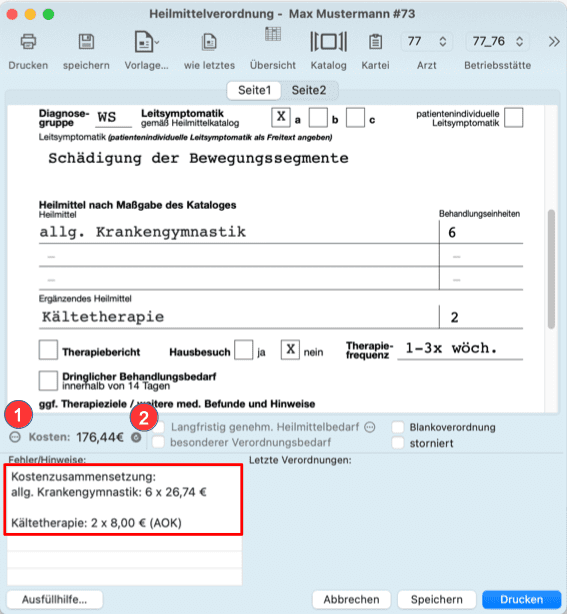 tomedo handbuch medikamenten und heilmittelbudget kosteninformationen