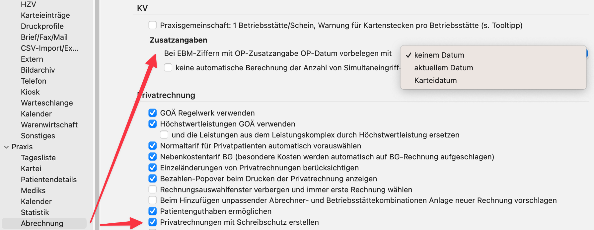 tomedo changelog v1 144 Zusatzangaben OP Datum und Schreibschutz