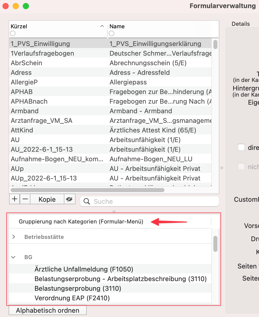 tomedo changelog v143 Formularverwaltung 1