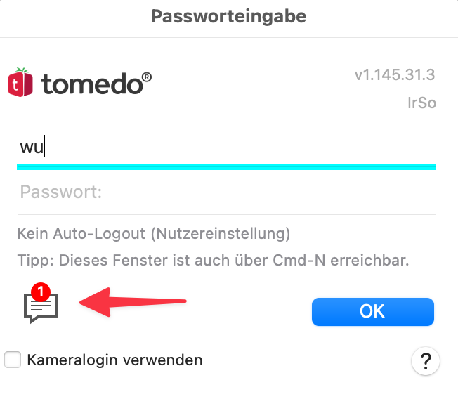 tomedo changelog v1 145 1 nachrichtenindikator