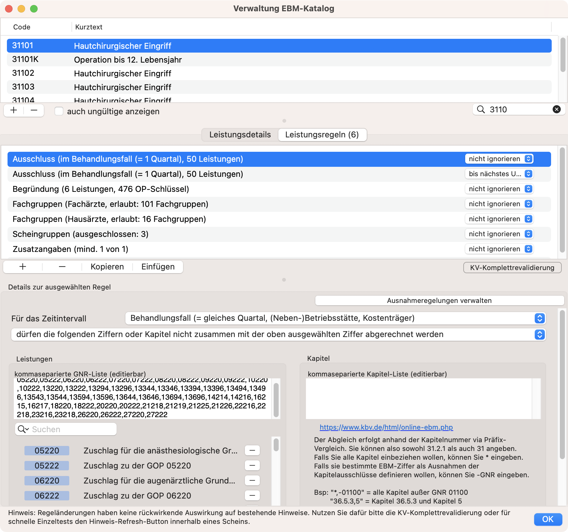 tomedo changelog v1 146 EBM Regeln selber konfigurieren