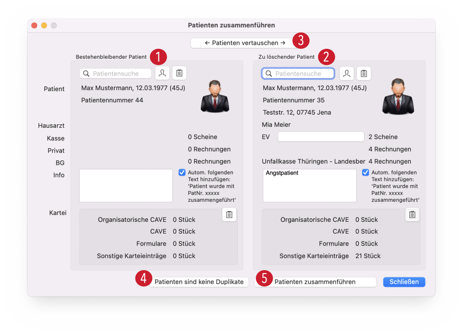 tomedo handbuch patientendetails duplikat keine zusammenfuehren 2