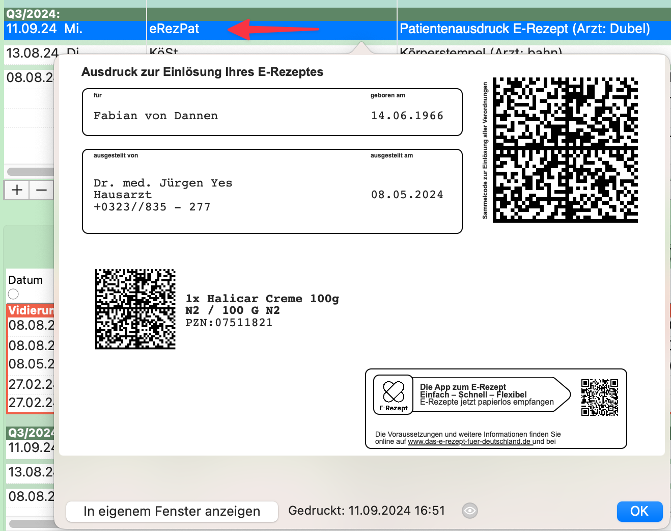 tomedo changelog v1 147 erezept ausdruck