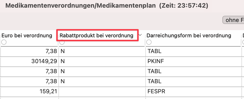 tomedo changelog v1 147 statistik rabattespalte