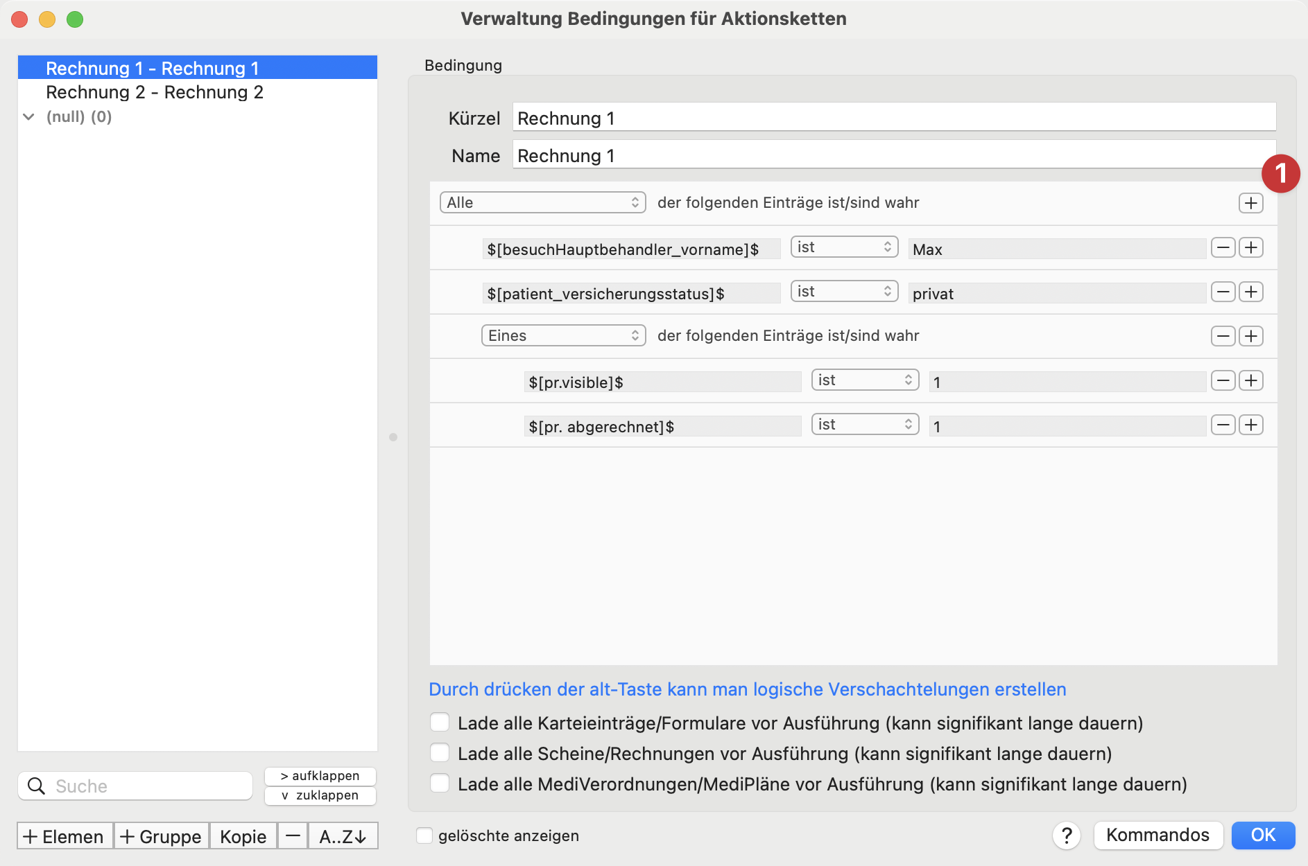 tomedo handbuch abrechnung privatrechnung aktionskette 2 1